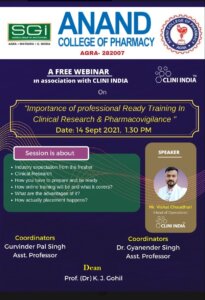 Profession ready training and placement in Clinical Research & Pharmacovigilance